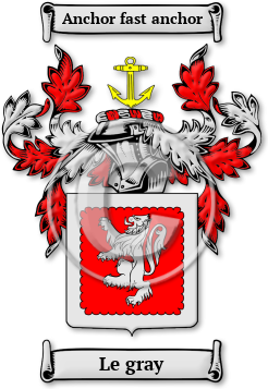 Le gray Family Crest Download (jpg) Legacy Series - 150 DPI